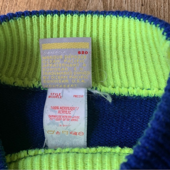 Vintage Ocean Pacific Knit Sweater Mock Neck 90s Made In Canada - Picture 6 of 8